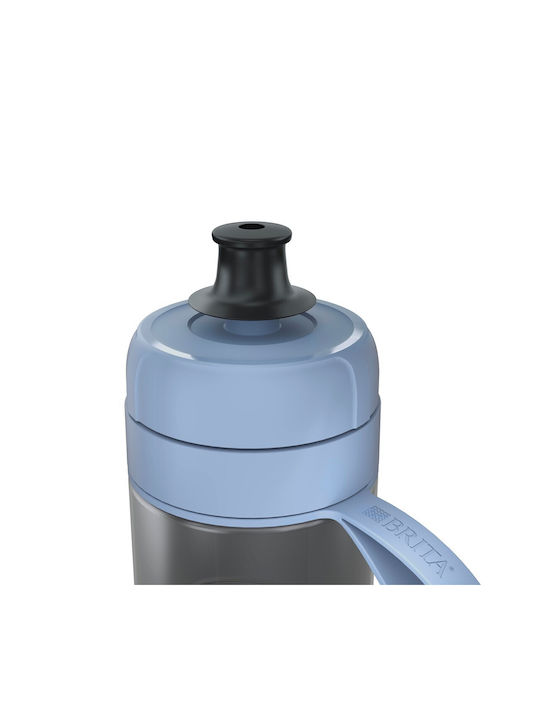Brita Active Plastic Water Bottle with Mouthpiece and Filter 600ml Blue