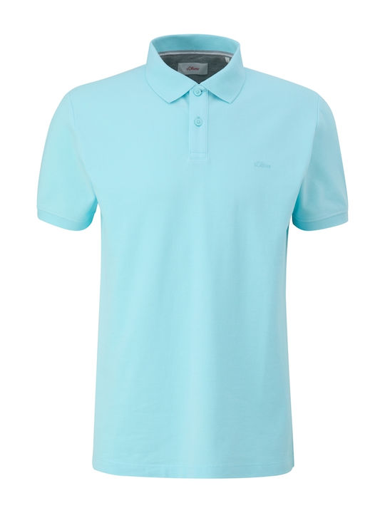 Red Label Short Sleeve Polo T-shirt Turquoise