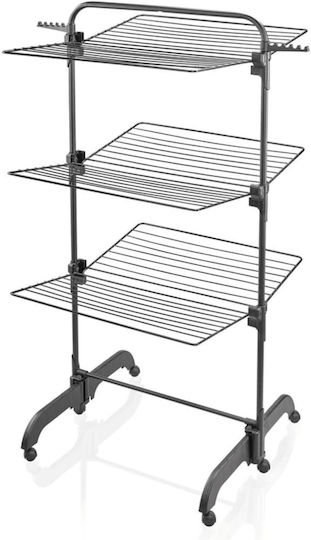 vidaXL Folding Floor Clothes Drying Rack Made of Metal with 42m Hanging Length vidaXL Folding Floor Clothes Drying Rack Made of Metal with 42m Hanging Length
