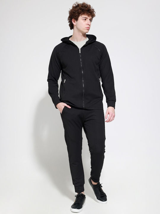 Tresor Herren Sweatshirt Jacke mit Kapuze black