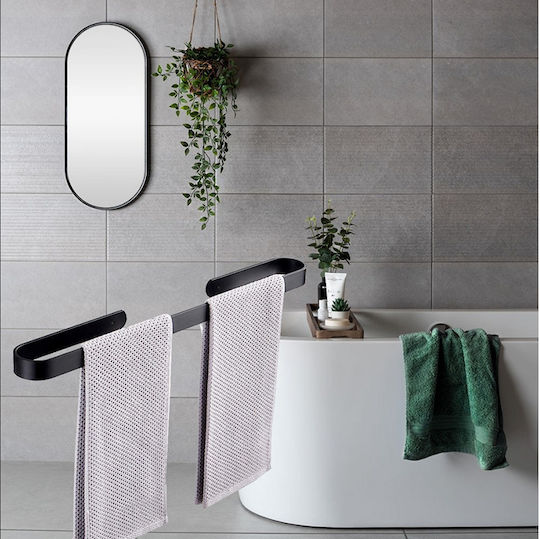 Calea ferată de Baie Simplă De Perete cu șuruburi ​30x30cm Negru