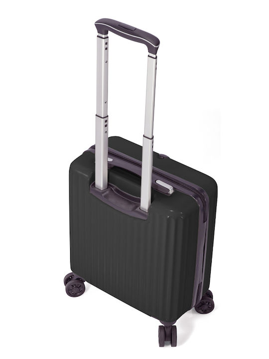Benzi Valiză De Călătorie Cabină Tough Neagră Cu 4 Roți Înălțime 44 Cm