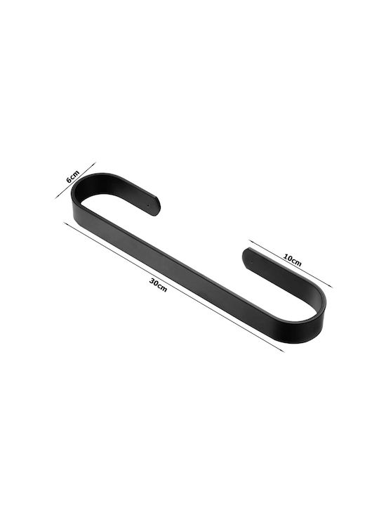Calea ferată de Baie Simplă De Perete cu șuruburi ​30x30cm Negru