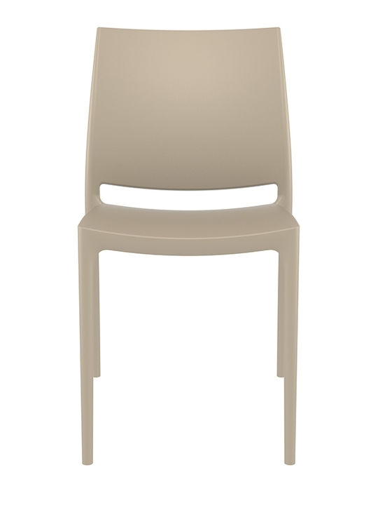 Scaun de exterior Polipropilenă Maya Taupe 20x50x39cm