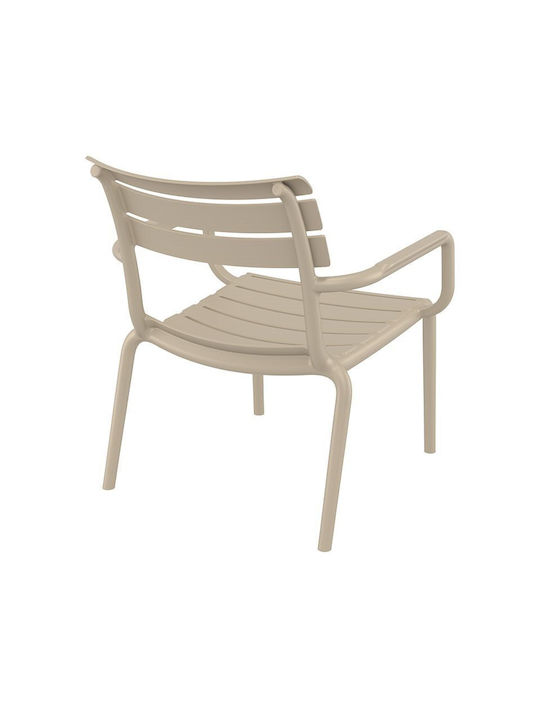 Outdoor-Stuhl Polypropylen Paris Lounge Taupe 68x70x76εκ.