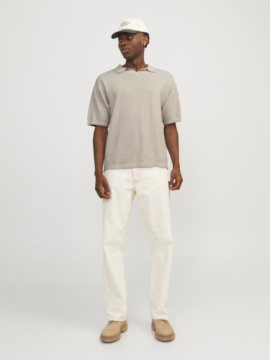 Jack & Jones Bluza Bărbătească cu Mânecă Scurtă Polo White