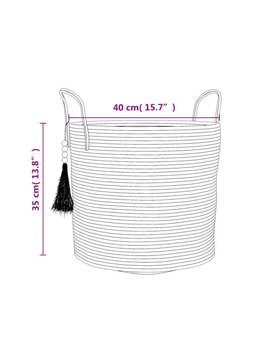 vidaXL Καλάθι Αποθήκευσης Υφασμάτινο Καφέ 40x40x35cm