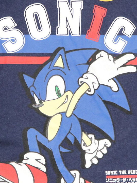 Kinder-T-Shirt Blau Sonic
