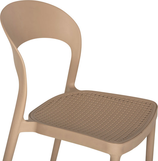 Outdoor Chair Polypropylene Cleo Brown 49x54.5x80.5cm