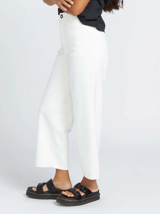 Weellow Women's Jean Trousers in Loose Fit White