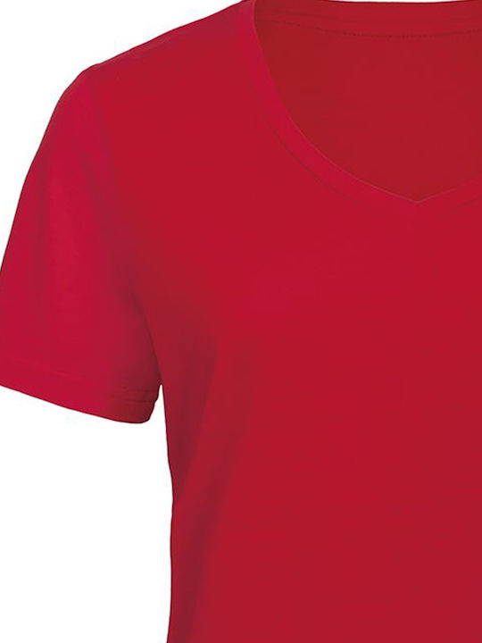 B&C Triblend Women's Short Sleeve Promotional T-Shirt Red