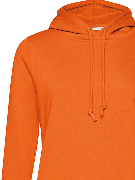 B&C Organic Women's Long Sleeve Promotional Sweatshirt Pure Orange