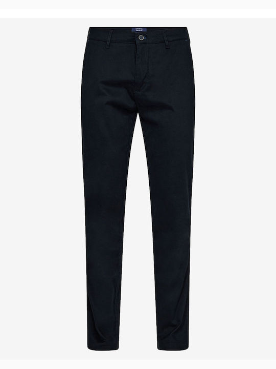 Sunwill Pantaloni pentru bărbați Chino Elastice cu Croială Slim NavyBlue