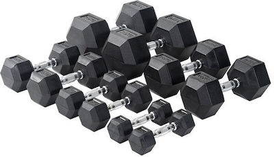 Viking Rubber Hexagon Dumbbell 1 x 25kg