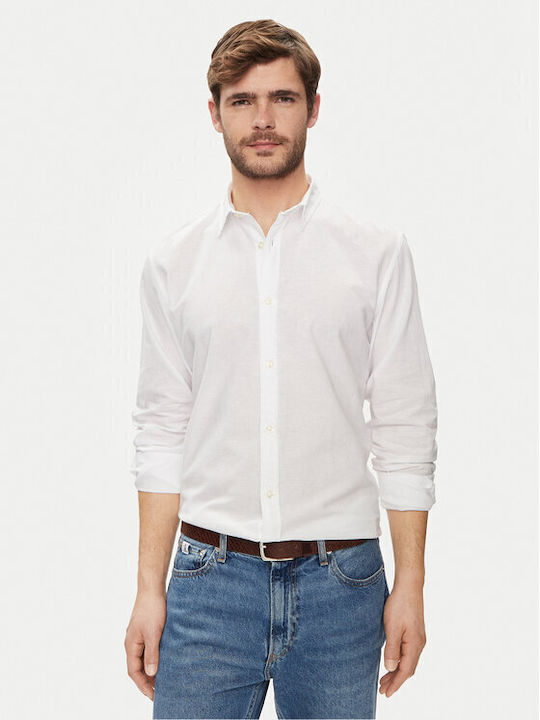 Jack & Jones Herrenhemd Langärmelig White