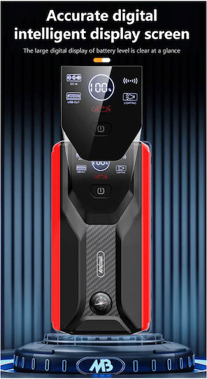Andowl Qd1090 Portable Car Battery Jump Starter 15000mAh with Power Bank / USB / Φακό 12V
