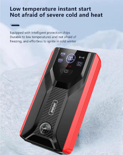 Andowl Qd1090 Portable Car Battery Jump Starter 15000mAh with Power Bank / USB / Φακό 12V