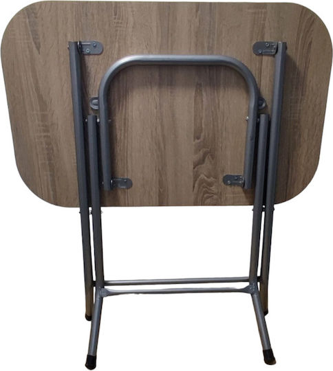 Tisch für kleine Außenbereiche Zusammenklappbar Braun 80x50x77cm