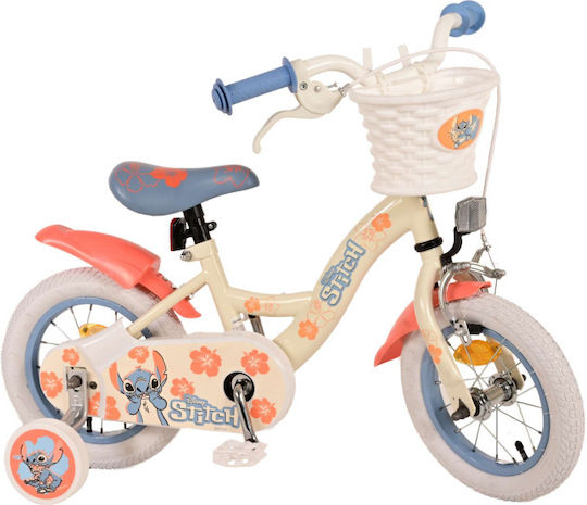 Volare Disney Stitch 12" Kids Bicycle BMX Beige