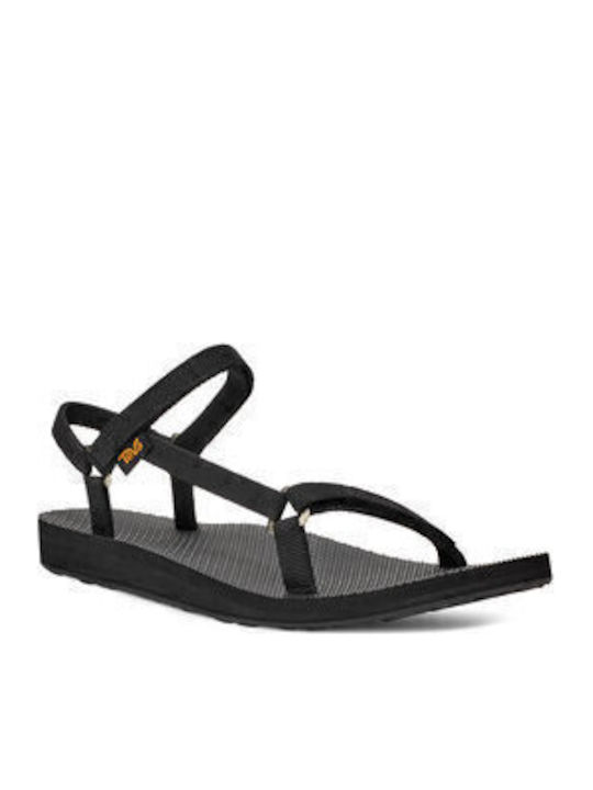 Women's Sporty Black Flat Sandals