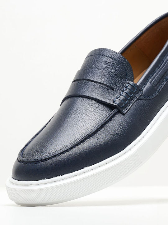 Men's Leather Loafers Blue