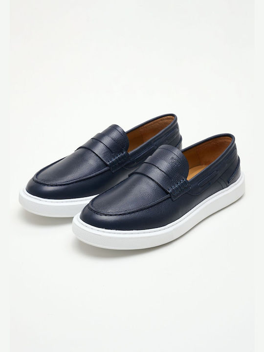 Men's Leather Loafers Blue