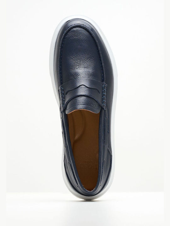 Men's Leather Loafers Blue