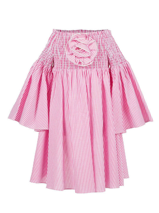 Twinset Mädchen Kleid Gestreift Rosa