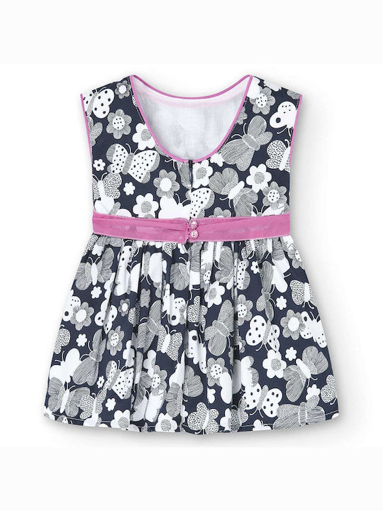 Boboli Kids Dress Satin dark blue