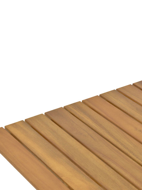 Pakketo Garten- und Terrassentisch aus Akazie Zusammenklappbar Jaybo Natürliches Holz 100x65x72cm