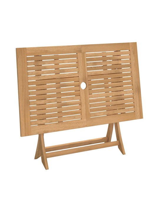 Tisch Zusammenklappbar Acacia 120x70x75cm