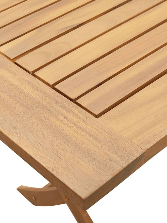 Tisch Zusammenklappbar Acacia 120x70x75cm