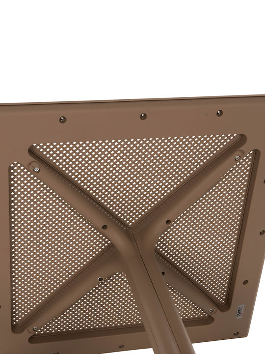 Маса за Малки Външни Пространства от Полипропилен Сгъваема Lunar CAPPUCCINO 80x80x74бр