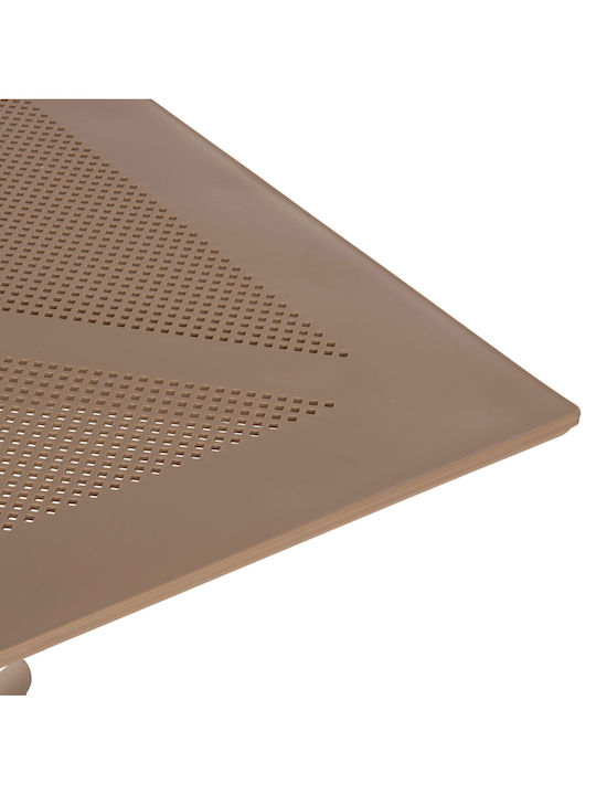 Маса за Малки Външни Пространства от Полипропилен Сгъваема Lunar CAPPUCCINO 80x80x74бр