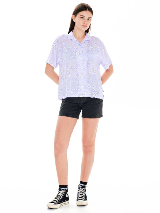 Women's Short Sleeve Shirt Purple