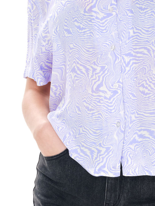 Women's Short Sleeve Shirt Purple