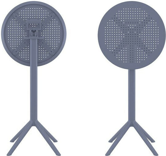 Tisch Bar für kleine Außenbereiche Zusammenklappbar Sky Dark Grey 60x60x108cm