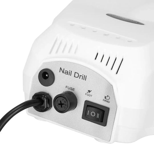 Activeshop Nail Drill Power 65W White with Pedal with 35000 Rotations per Minute