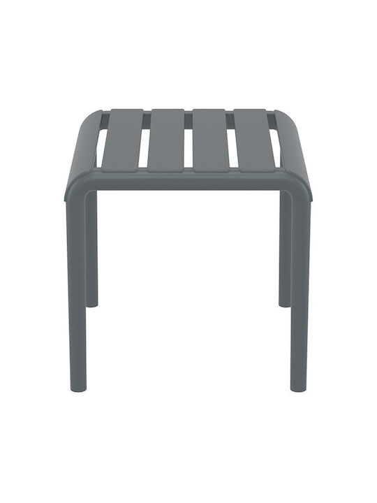 Paris Auxiliary Outdoor Polypropylene Table Dark Grey 42x41x40cm