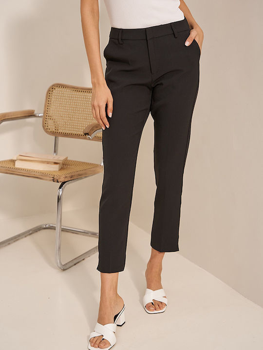 Femei Talie înaltă Tesatura Pantaloni Negru