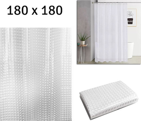 Perdea de Baie 180x180cm Albă