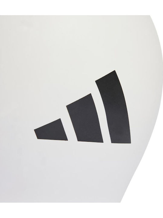adidas 3-Stripes Silicone Adults Swimming Cap White