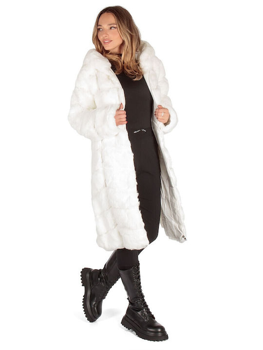 Scurtă Blană de damă White