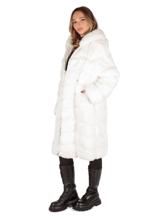 Scurtă Blană de damă White
