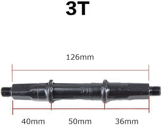 NECO Μεσαία Τριβή Ποδηλάτου 126mm Μαύρη