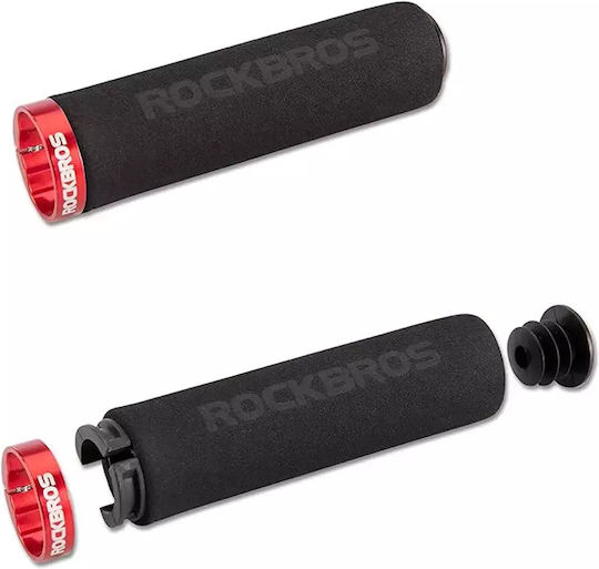 Rockbros BT1001BKRD Bicycle Handlebar Grips in Black Color