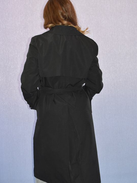Damen Black Trenchcoat