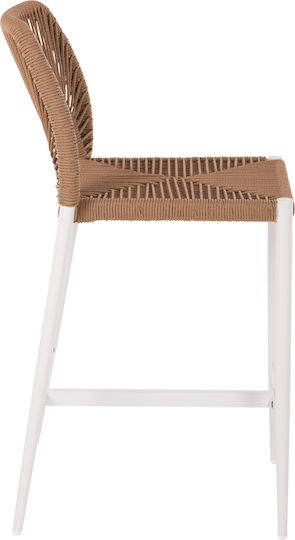 Stool for Bar Outdoor White, Beige 46x58x95cm