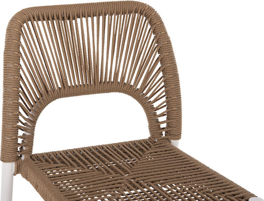 Stool for Bar Outdoor White, Beige 46x58x95cm