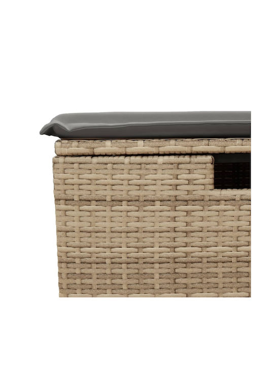 Stool Outdoor Beige 55x55x37cm